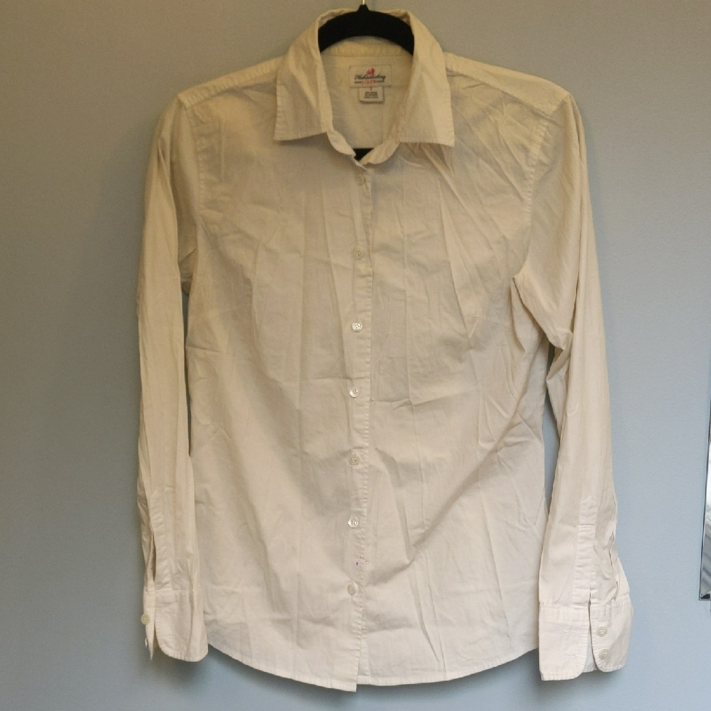 J. Crew White Button Down Shirt Classic Professional Top